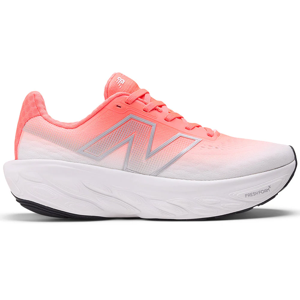 Women's New Balance Fresh Foam X 1080v14, Urgent Red/Silver Metallic/Light Silver Metallic, 8.5 B Medium