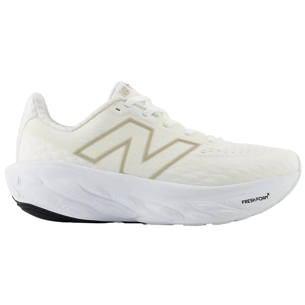 Women's New Balance Fresh Foam X 1080v14, White/Light Gold Metallic, 10.5 D Wide