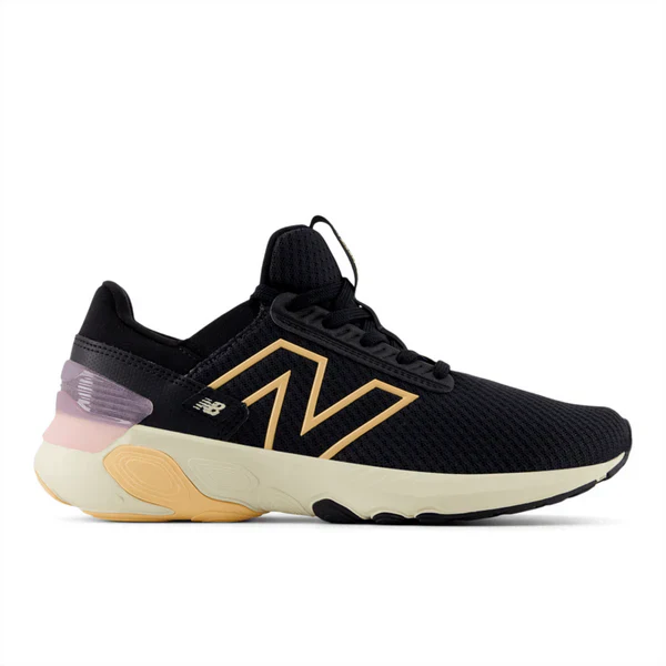 Women's New Balance Fresh Foam X 1440, Black/Mid Century Pink/Peach Blossom, 8 D Wide
