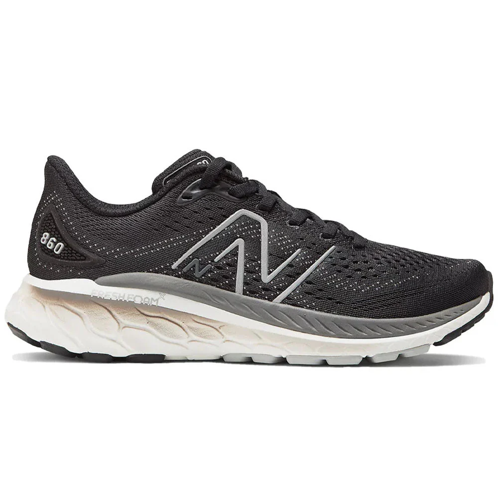 Women's New Balance Fresh Foam X 860v13, Black/Castlerock, 6 D Wide
