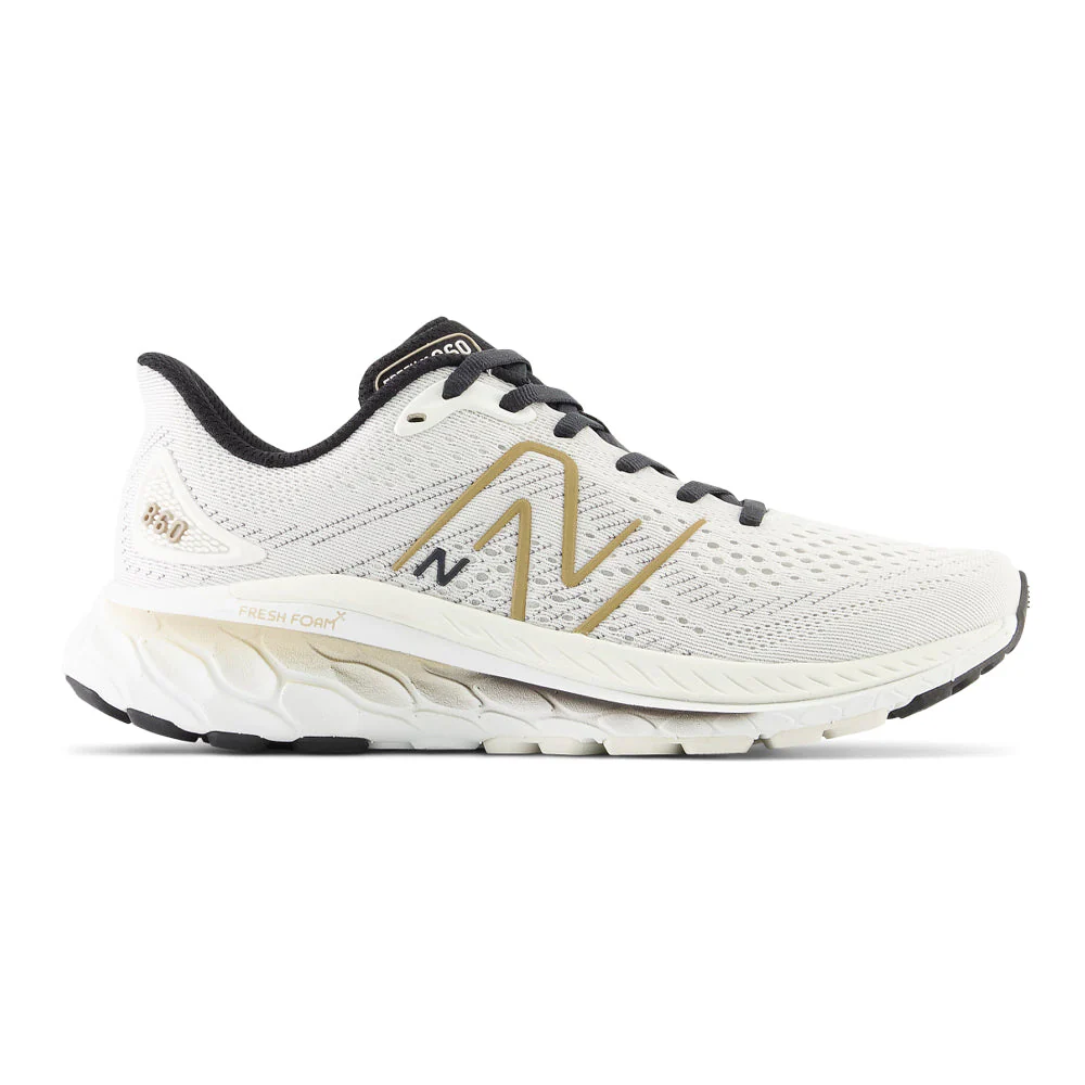 Women's New Balance Fresh Foam X 860v13, Sea Salt/Black, 7.5 B Medium