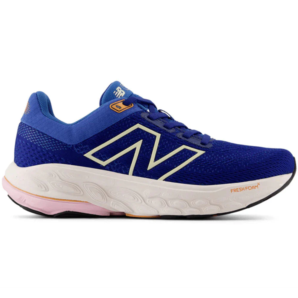 Women's New Balance Fresh Foam X 860v14, Inkwell/Calcium/Washed Pink, 11 D Wide
