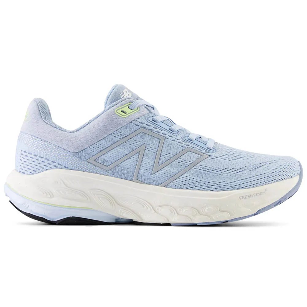 Women's New Balance Fresh Foam X 860v14, Light Chrome Blue/Limelight, 7 B Medium