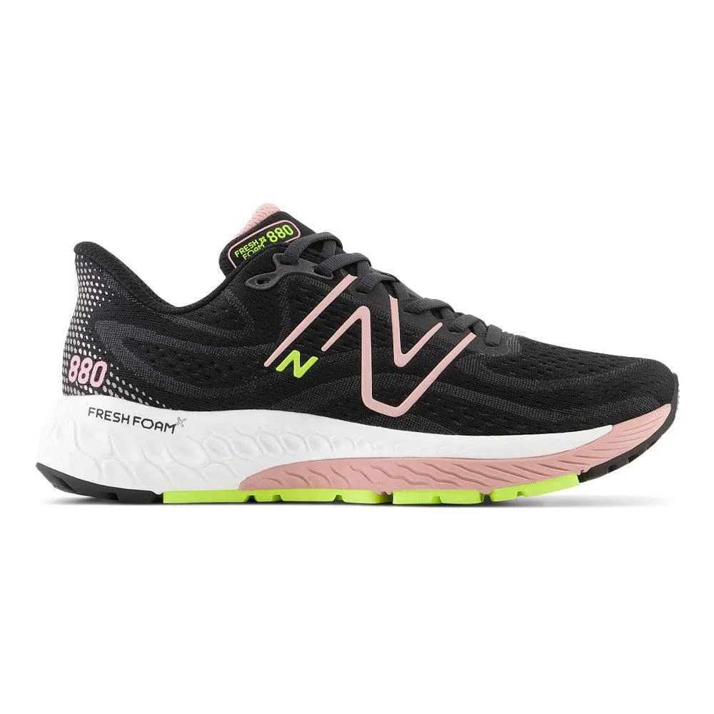 Women's New Balance Fresh Foam X 880v13, Black/Pink Moon, 9.5 B Medium