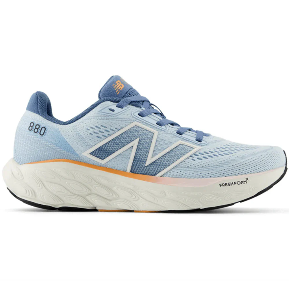 Women's New Balance Fresh Foam X 880v14, Quarry Blue/Sea Salt/Heron Blue, 8 D Wide