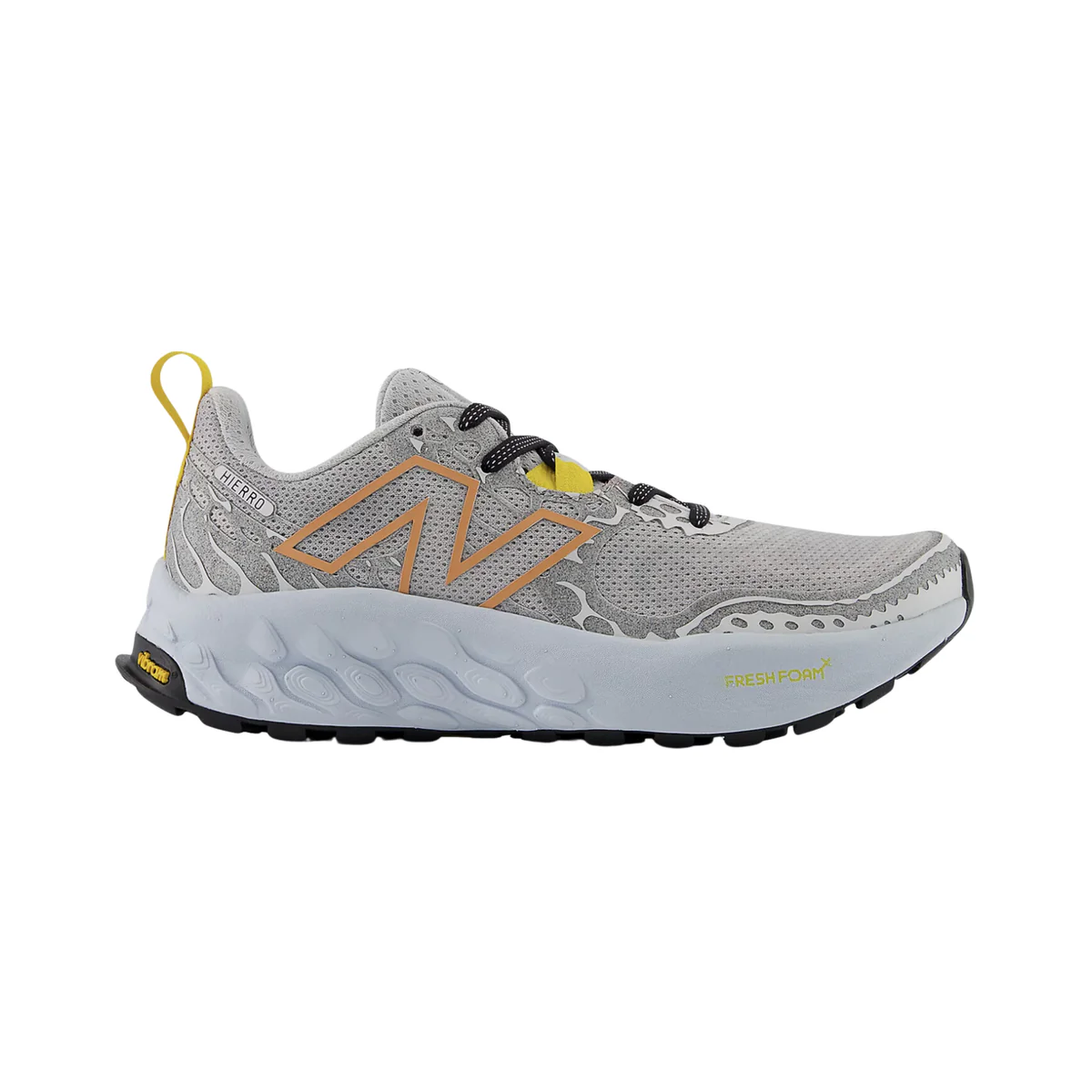 Women's New Balance Fresh Foam X Hierro V8, Grey Matter/Quarry Blue/Copper, 10 B Medium