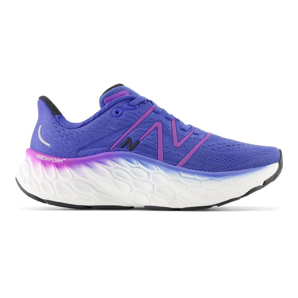 Women's New Balance Fresh Foam X More v4, Marine Blue/Cosmic Rose, 8.5 B Medium