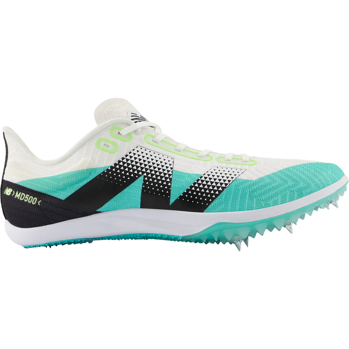 Women's New Balance FuelCell MD500 V9, White/Cyber Jade, 11 B Medium