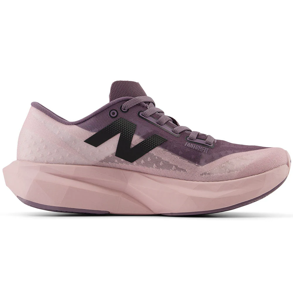 Women's New Balance FuelCell Rebel v4, Twilight Haze/Dark Ice Wine/Black, 8 D Wide
