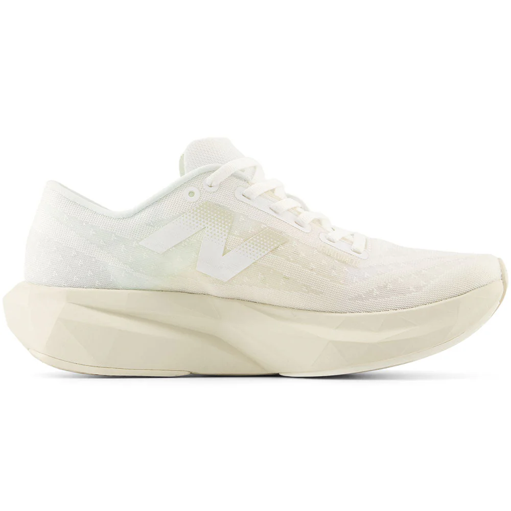 Women's New Balance FuelCell Rebel v4, White/Linen/Sea Salt, 10.5 B Medium