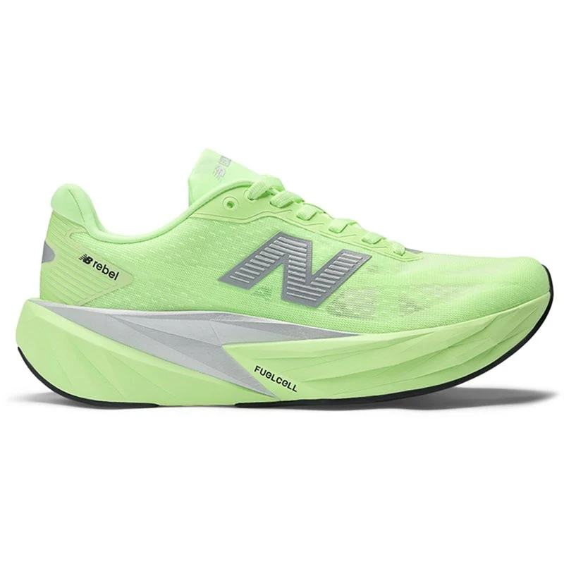 Women's New Balance FuelCell Rebel v5, Lab Green/Silver Metallic/White, 10 B Medium