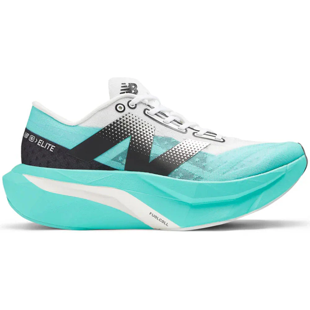 Women's New Balance FuelCell SuperComp Elite v4, Cyber Jade/White/Black/Silver Metallic, 7 B Medium