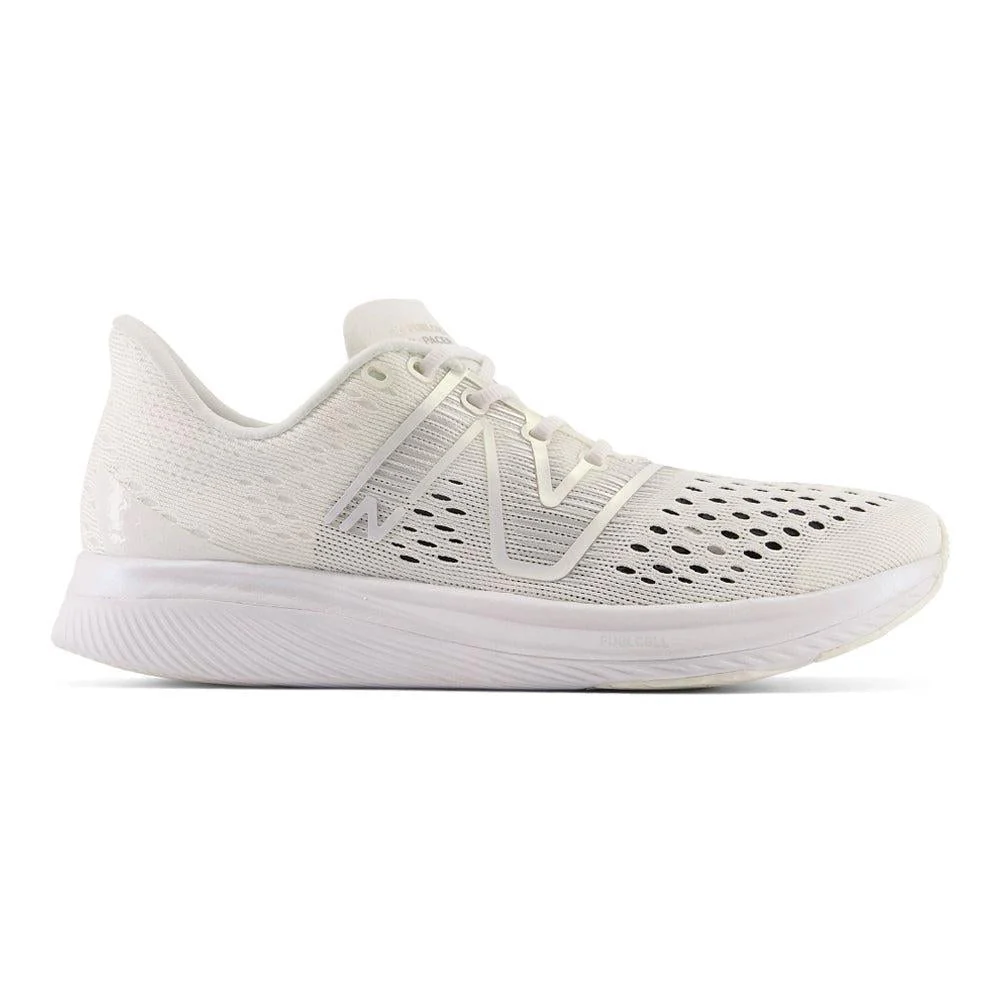 Women's New Balance FuelCell SuperComp Pacer v1, White/White Iridescent, 10.5 B Medium