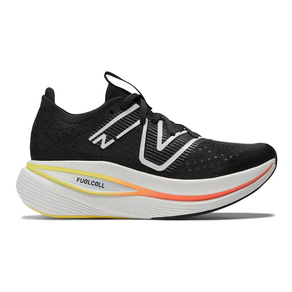 Women's New Balance FuelCell SuperComp Trainer, Black/Black Metallic, 7 B Medium