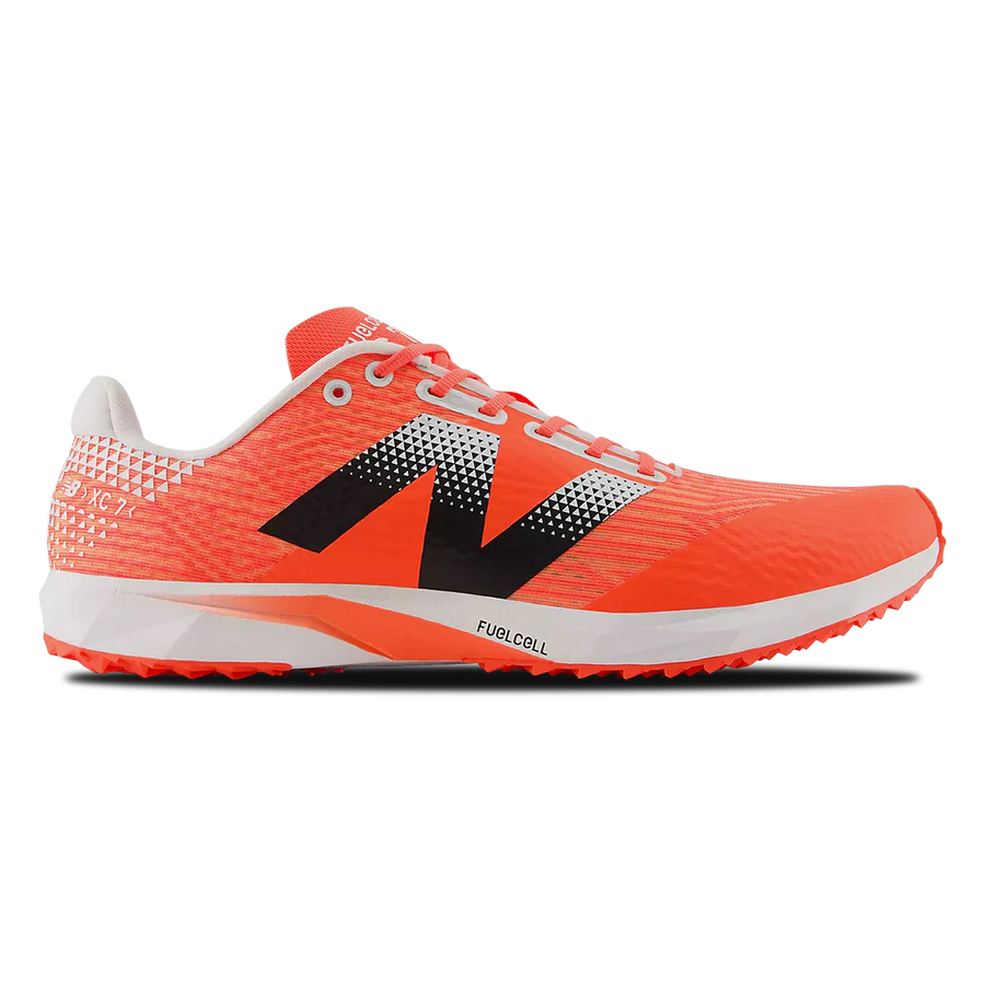 Women's New Balance FuelCell XC7 v5, Urgent Red/Black/White, 8 B Medium