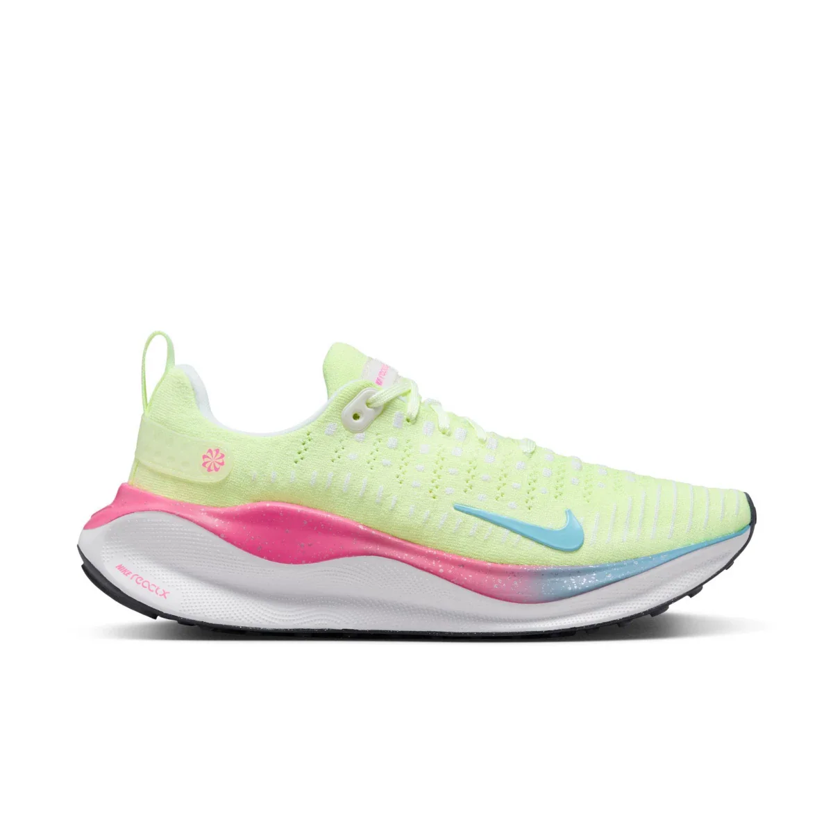 Women's Nike InfinityRN 4, Barely Volt/Aquarius Blue, 8 B Medium