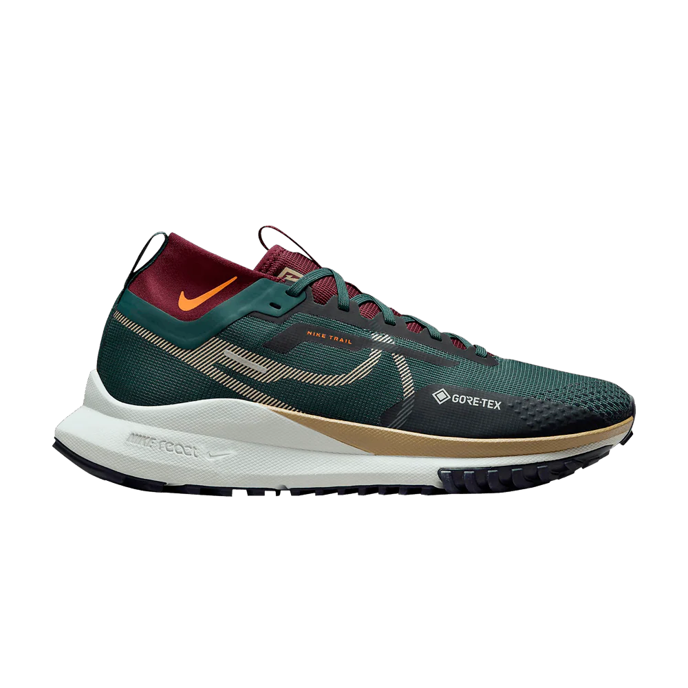 Women's Nike Pegasus Trail 4 Gore-Tex, Deep Jungle/Khaki-Night Maroon, 7 B Medium