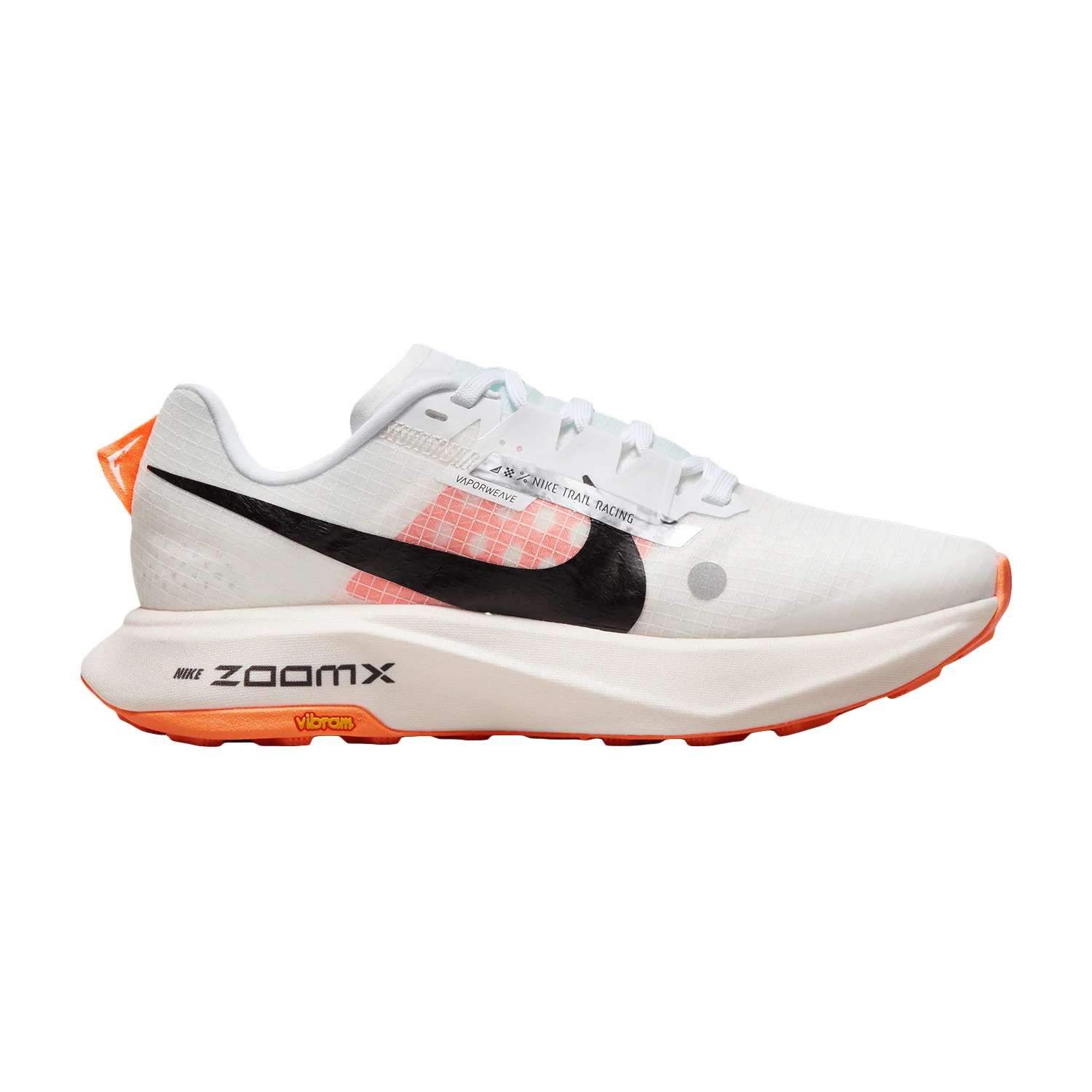 Women's Nike Ultrafly Trail, White/Black-Total Orange, 9.5 B Medium