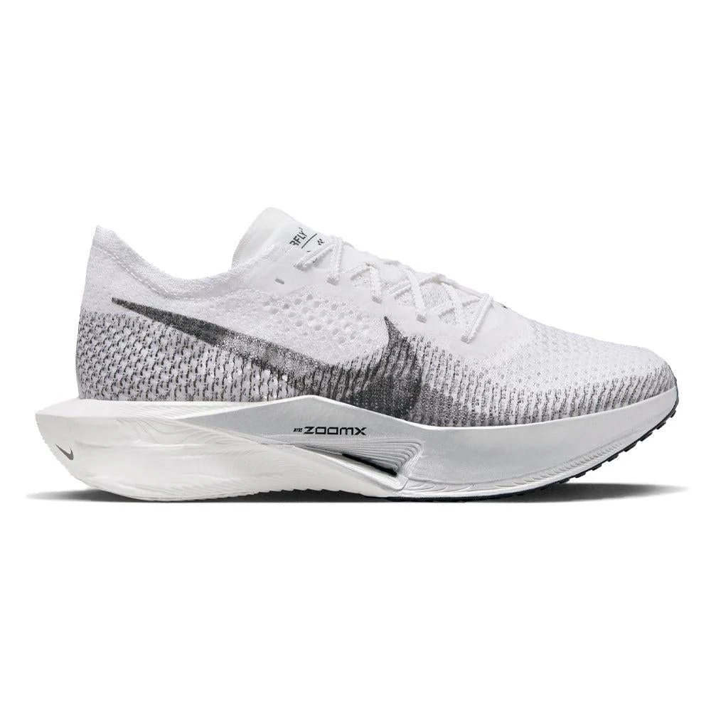 Women's Nike ZoomX Vaporfly Next% 3, White/DK Smoke Grey-Particle Grey, 6.5 B Medium