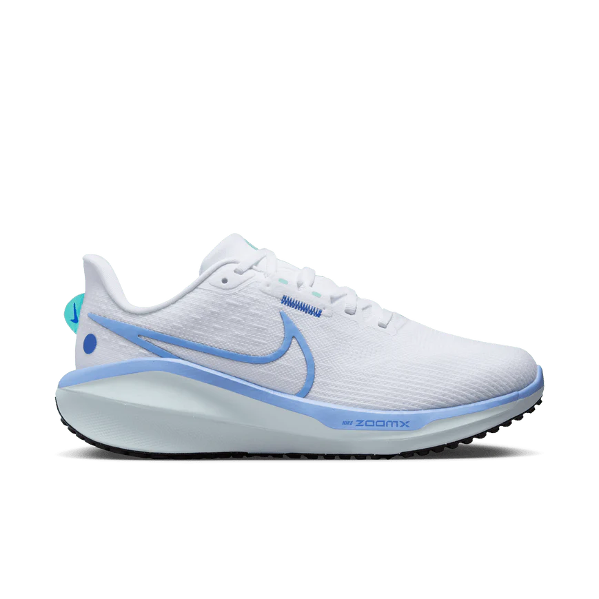 Women's Nike Vomero 17, White/Royal Pulse-Glacier Blue, 9 B Medium