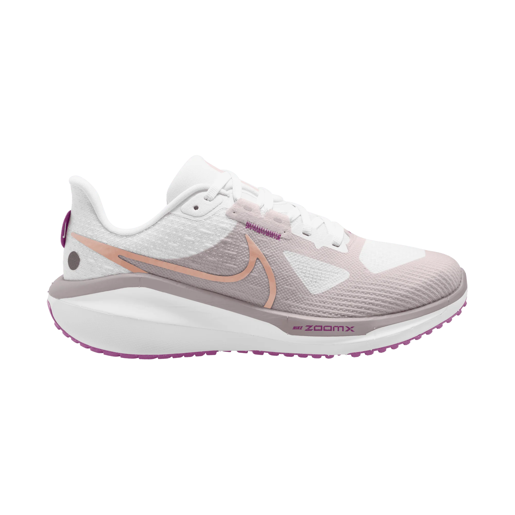 Women's Nike Vomero 17, Platinum Violet/Metallic Red Bronze-White, 7 B Medium