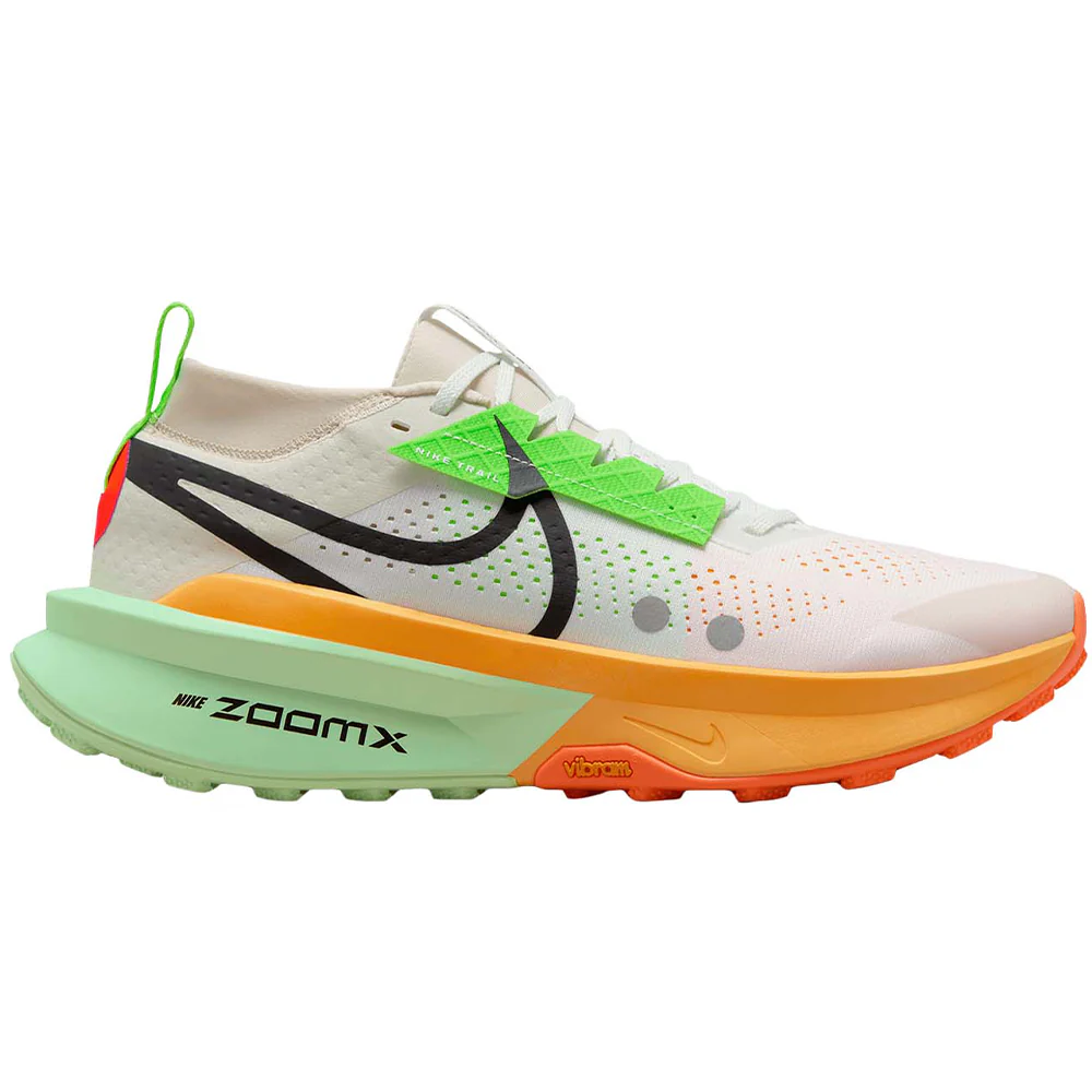 Women's Nike ZoomX Zegama Trail 2, Summit White/Black/Laser Orange, 7 B Medium