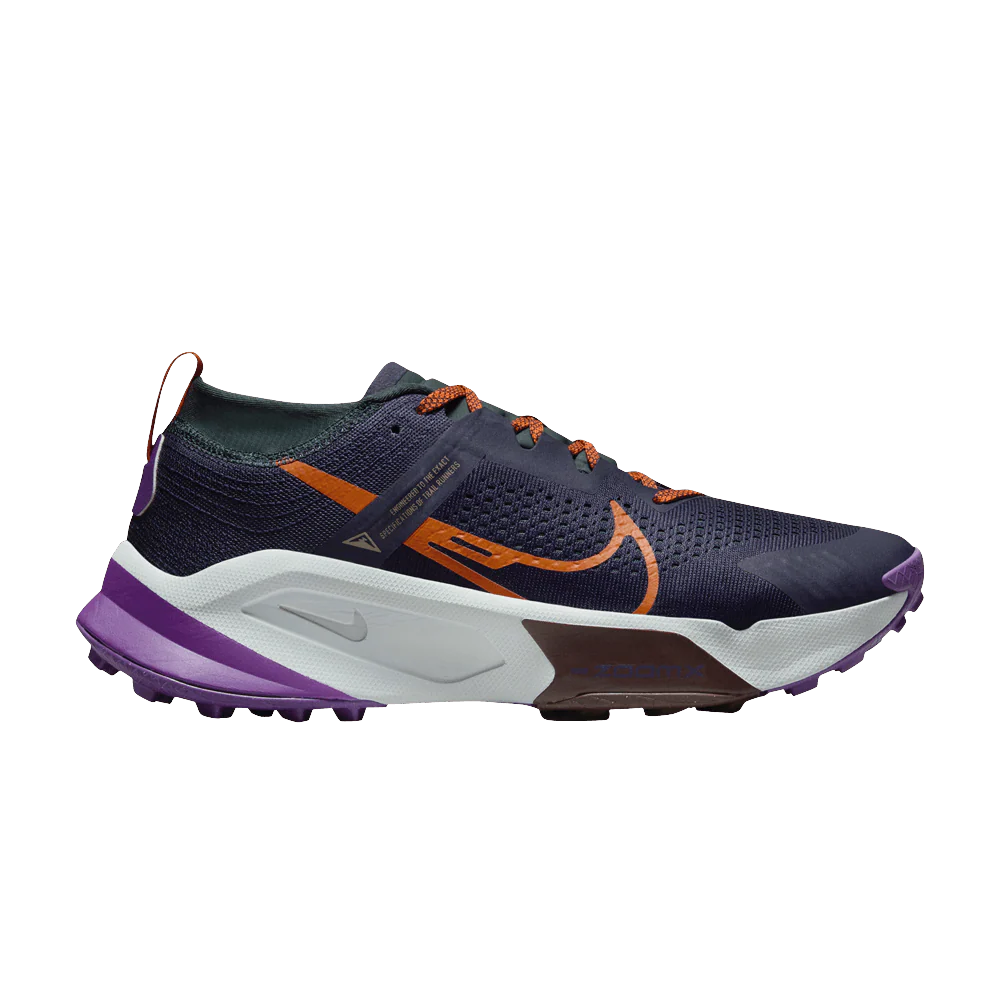 Women's Nike ZoomX Zegama Trail, Purple Ink/Safety Orange, 7 B Medium