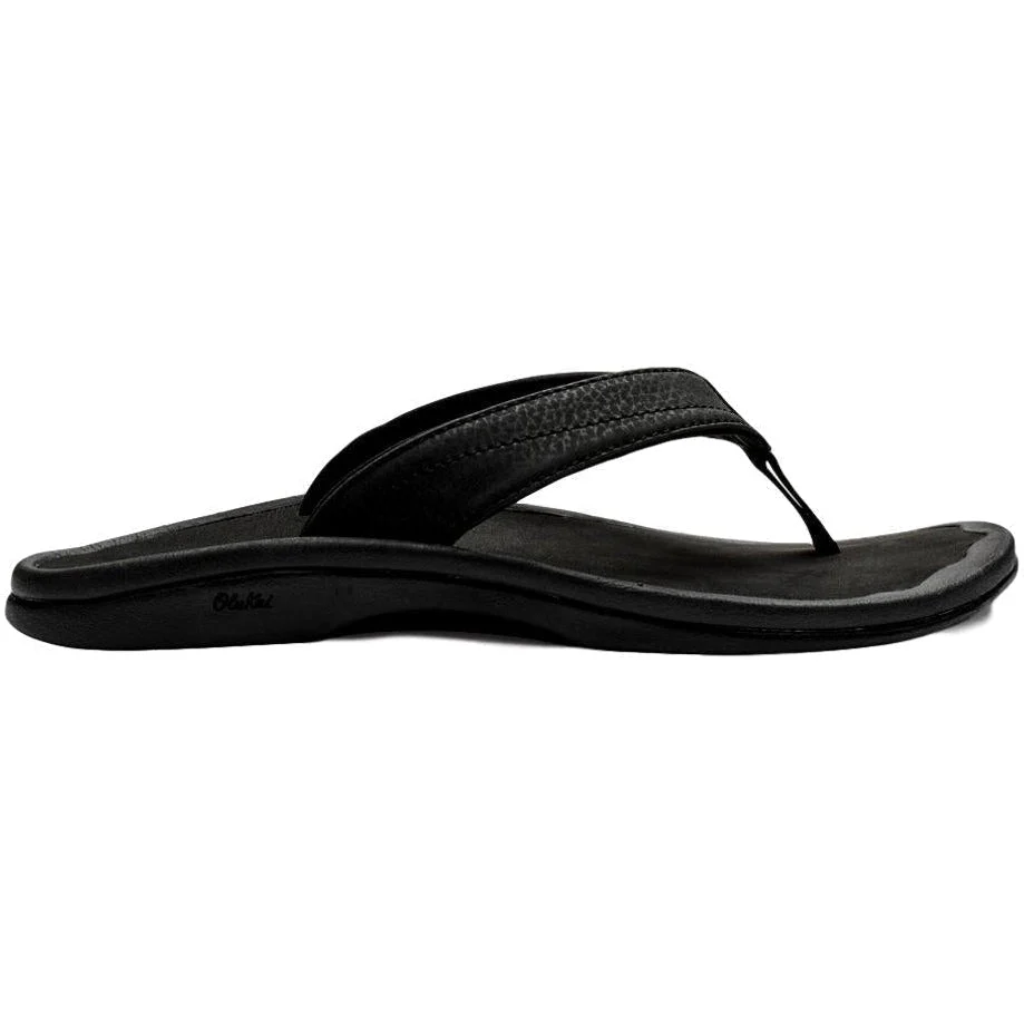 Women's Olukai Ohana, Black/Black, 7 B Medium US