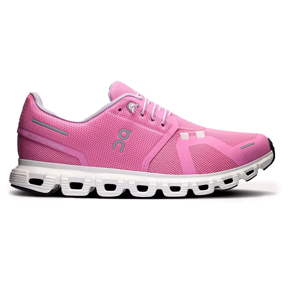 Women's On Cloud 6, Raspberry/White, 9.5 B Medium