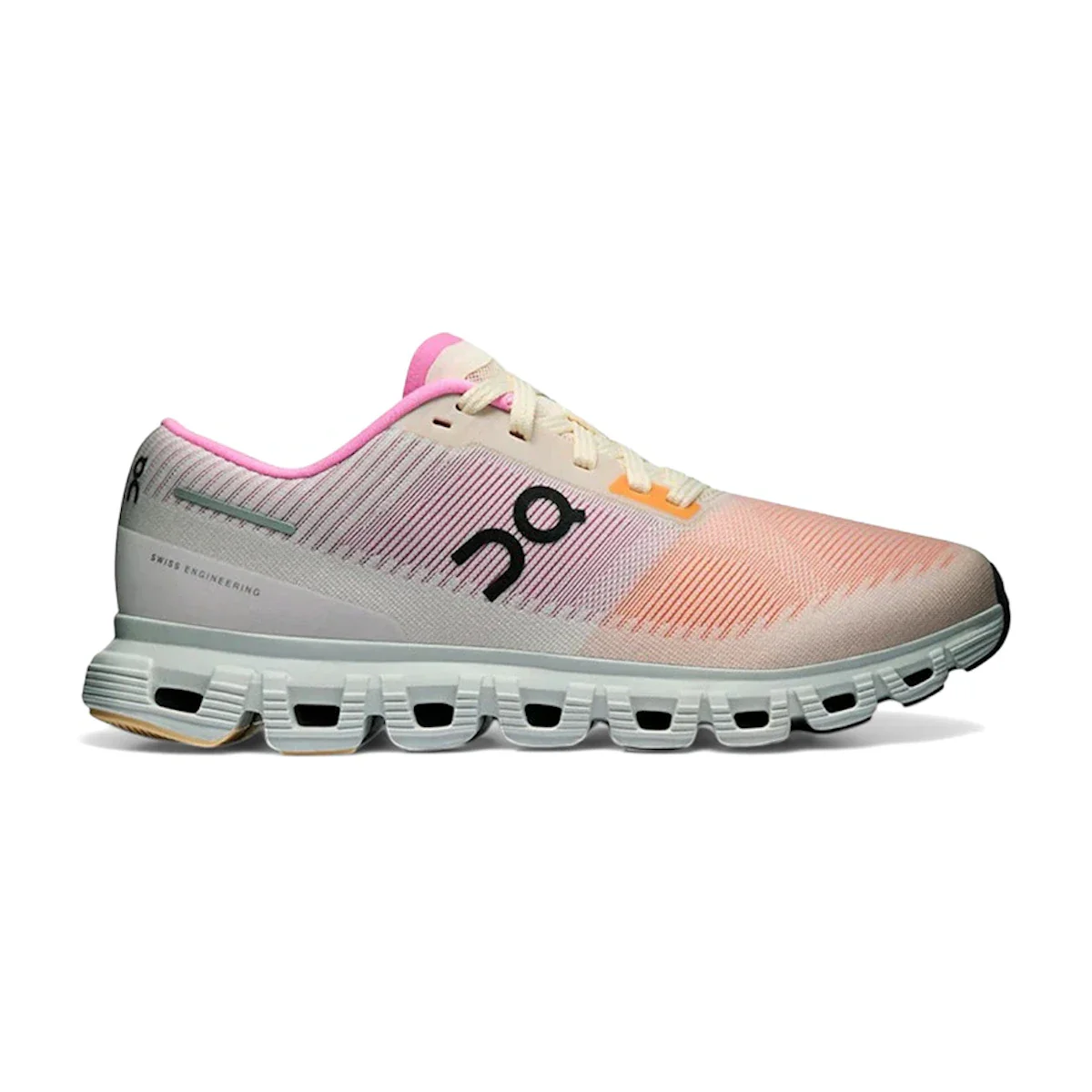 Women's On Cloud 6 Push, Tangerine/Raspberry, 9.5 B Medium
