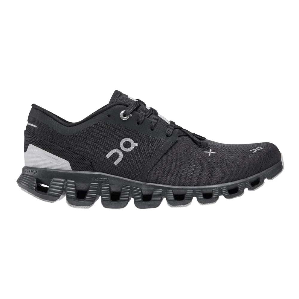 Women's On Cloud X 3, Black, 6 B Medium