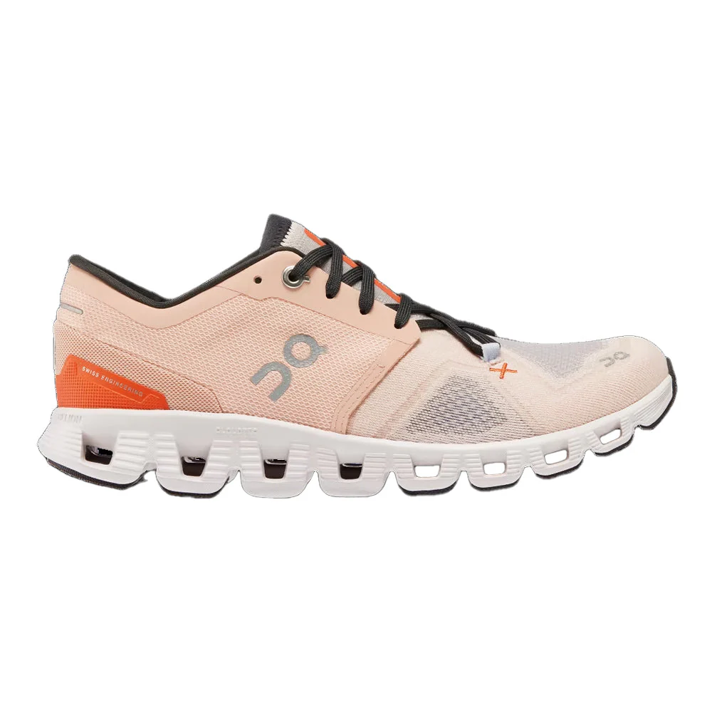Women's On Cloud X 3, Rose/Sand, 10 B Medium