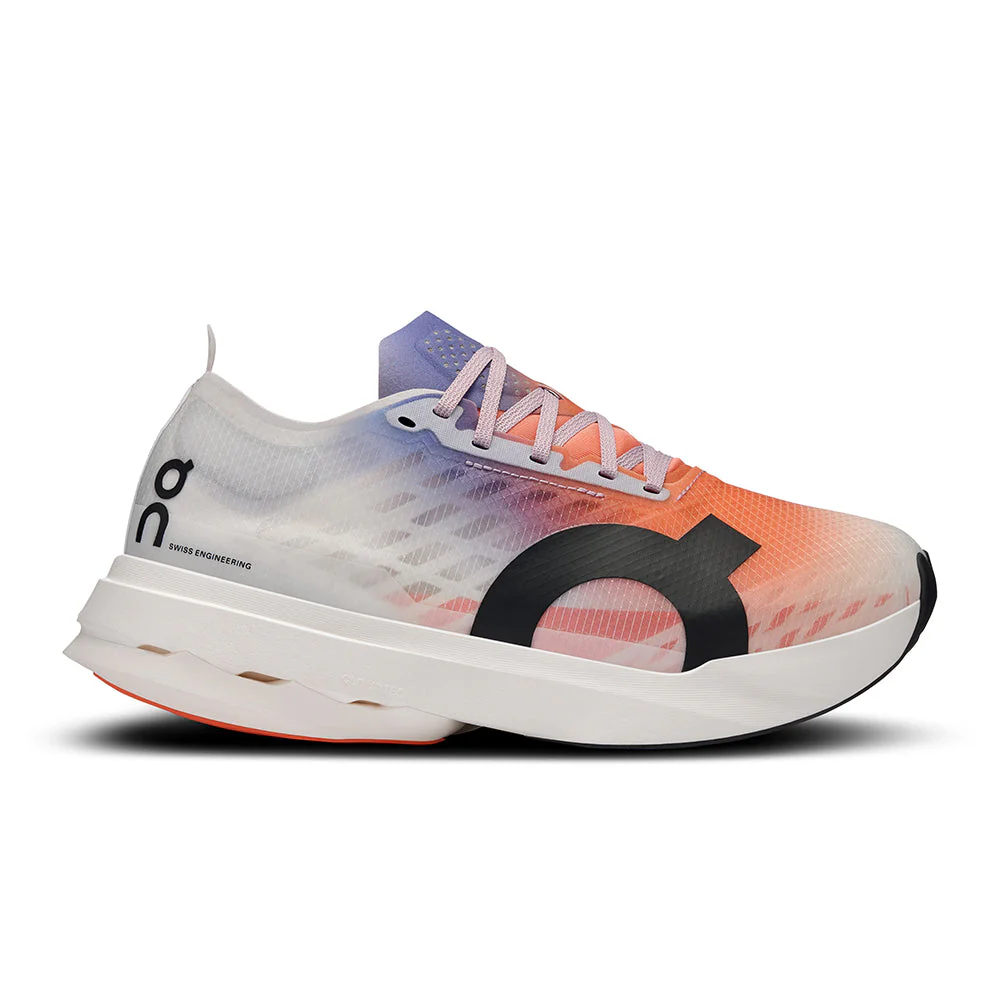 Women's On Cloudboom Strike, White/Flame, 8.5 B Medium