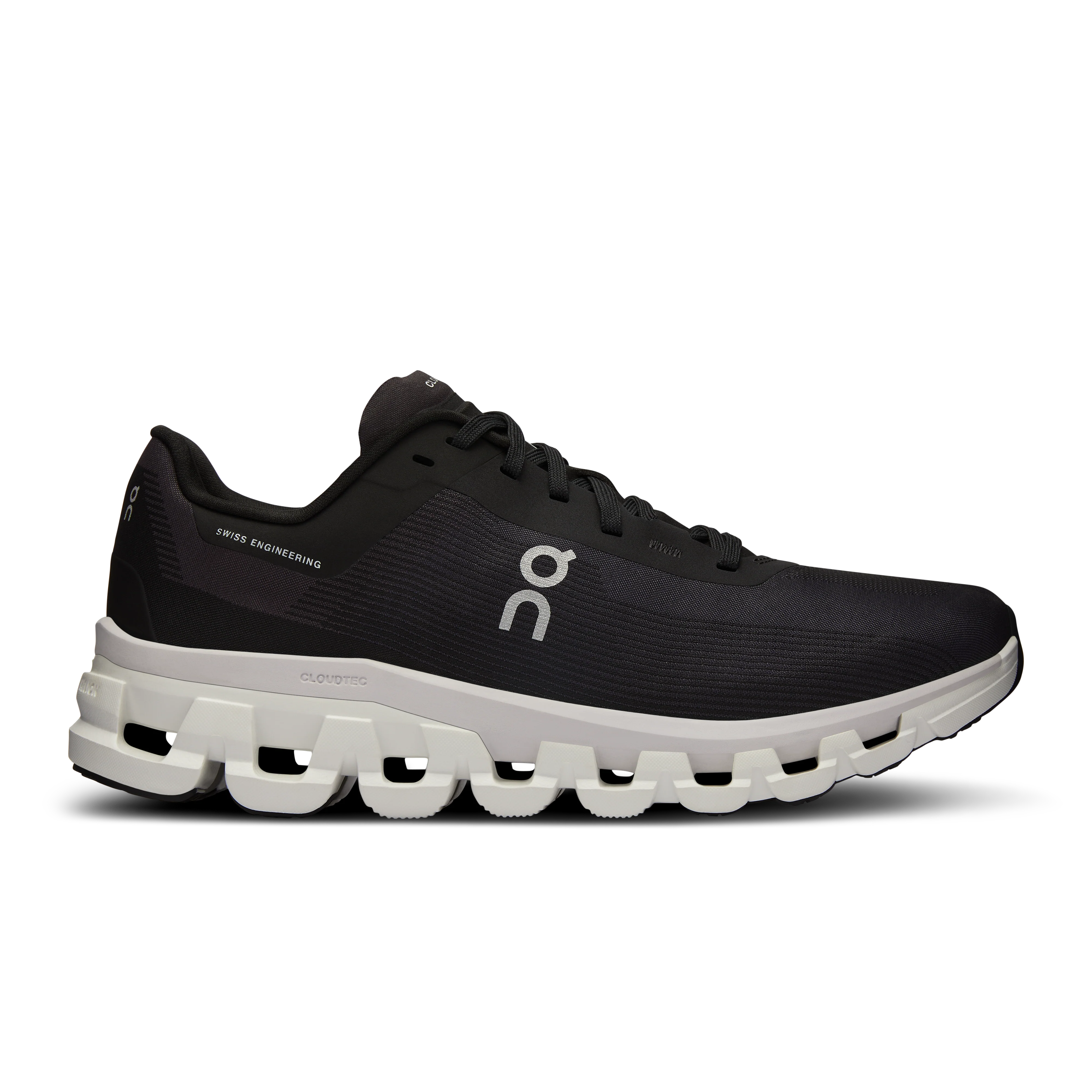 Women's On Cloudflow 4, Black/White, 10 B Medium