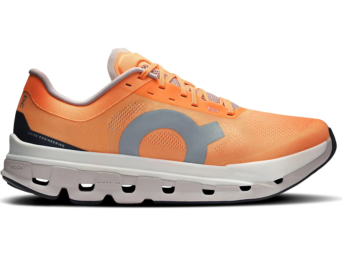 Women's On Cloudflow 5, Tangerine/Silver, 7.5 B Medium