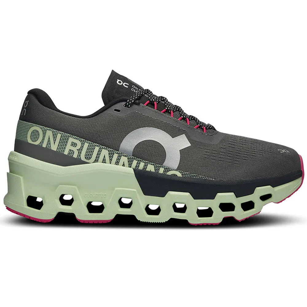 Women's On Cloudmonster 2, Asphalt/Lima, 6 B Medium