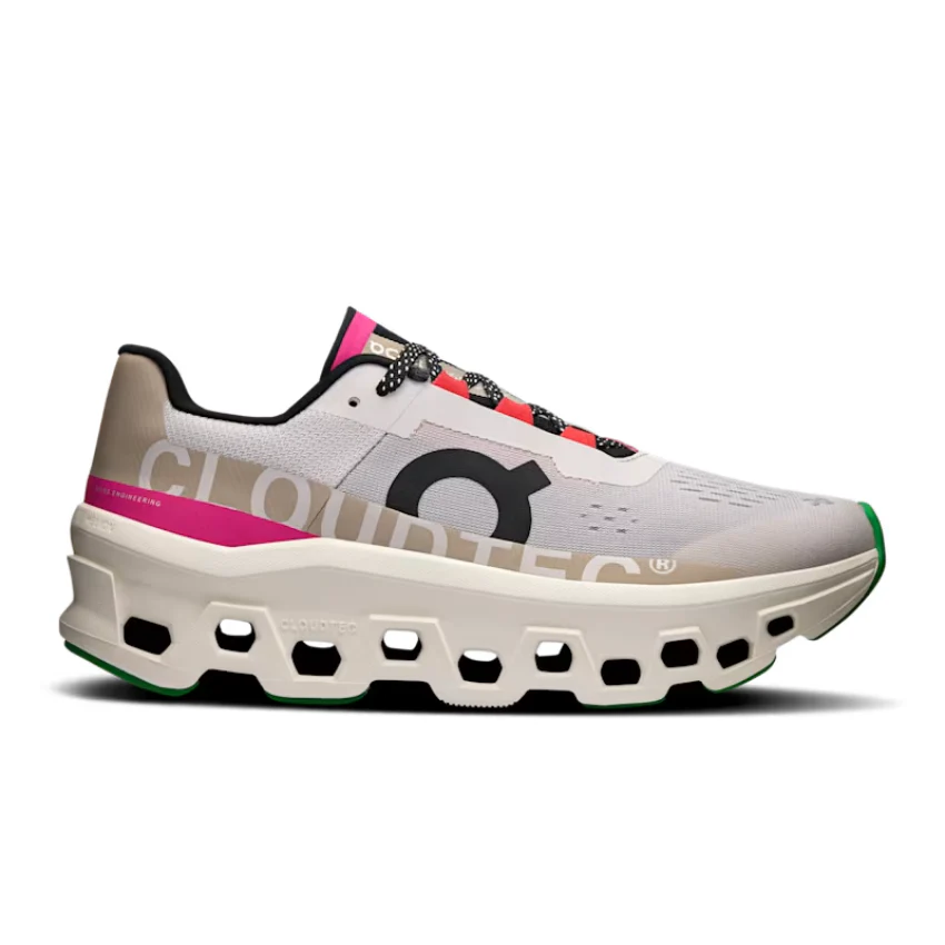 Women's On Cloudmonster, Silver/Ivory, 6 B Medium