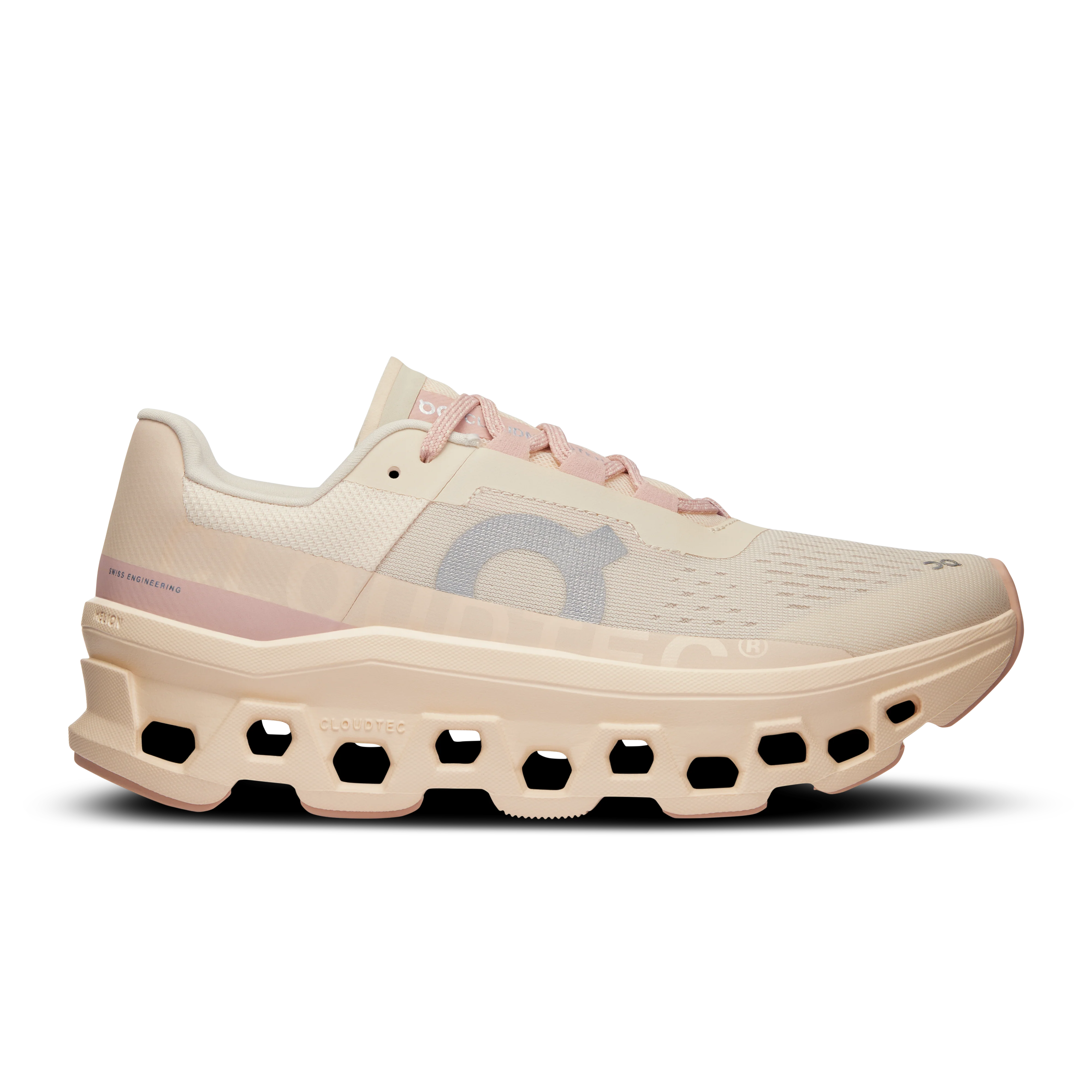 Women's On Cloudmonster, Moon/Fawn, 7 B Medium