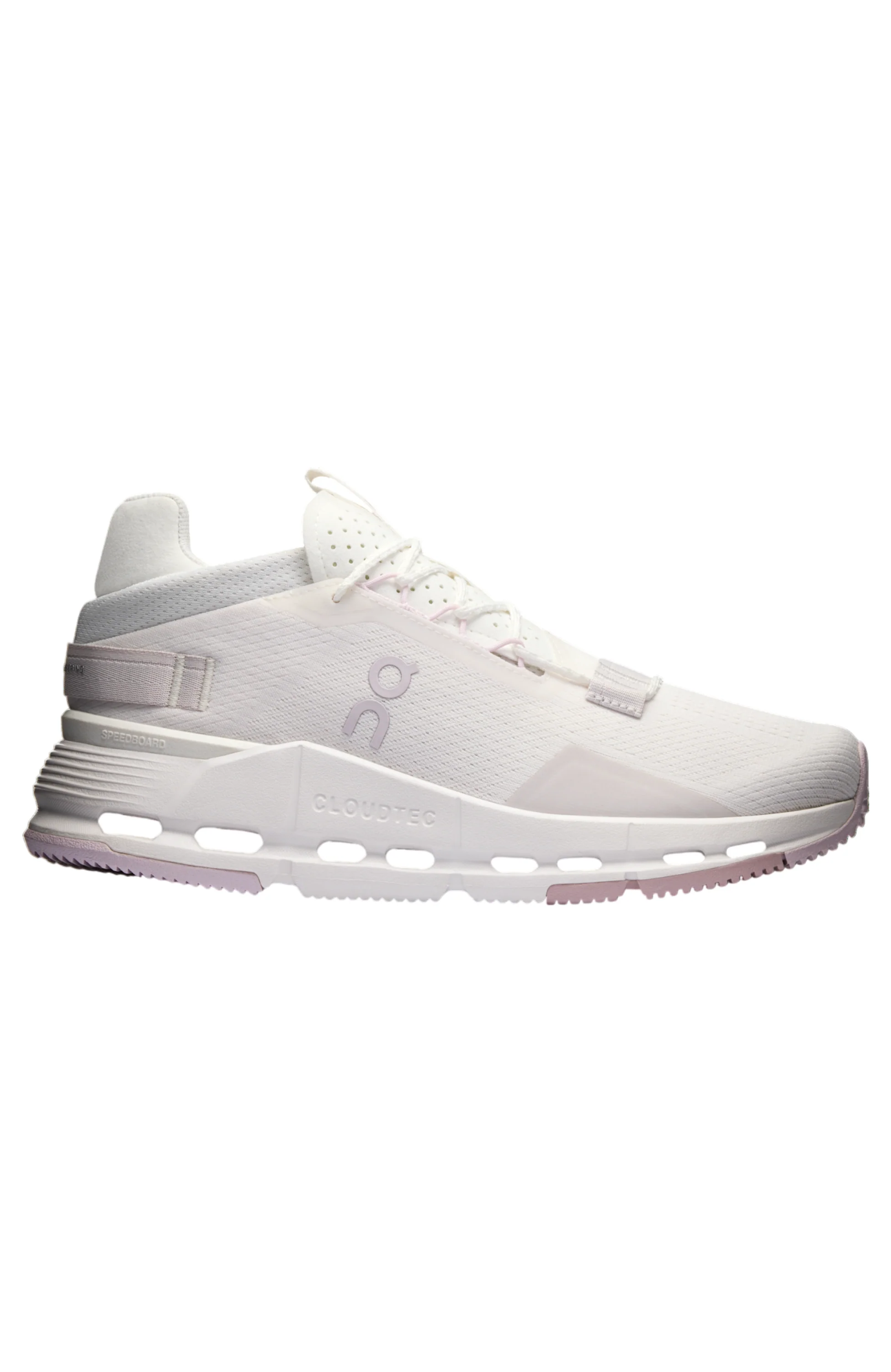 Women's On Cloudnova 2, White/Orchid, 9.5 B Medium