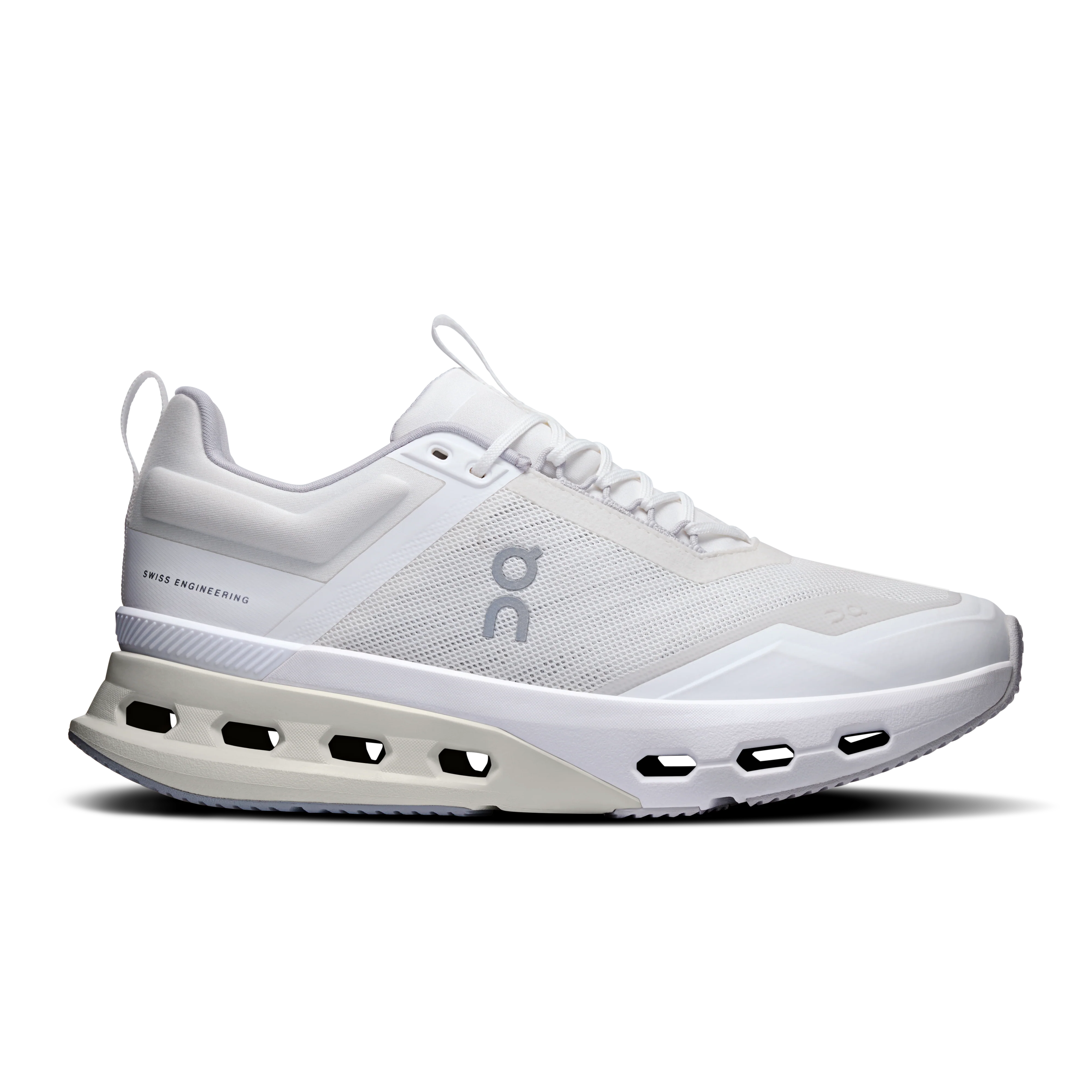 Women's On Cloudnova X, White/Glacier, 7 B Medium