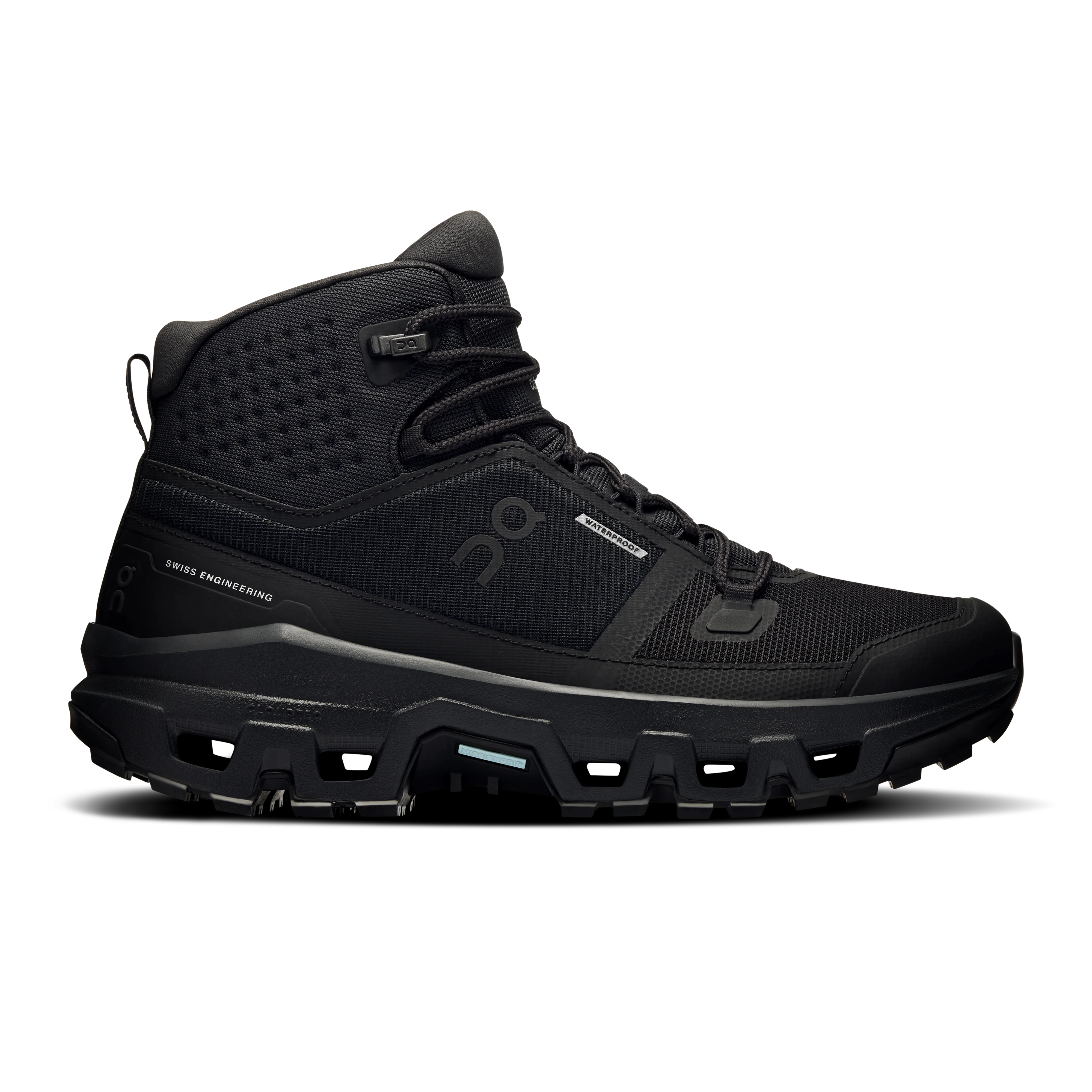 Women's On Cloudrock Mid WP, Black/Black, 7.5 B Medium