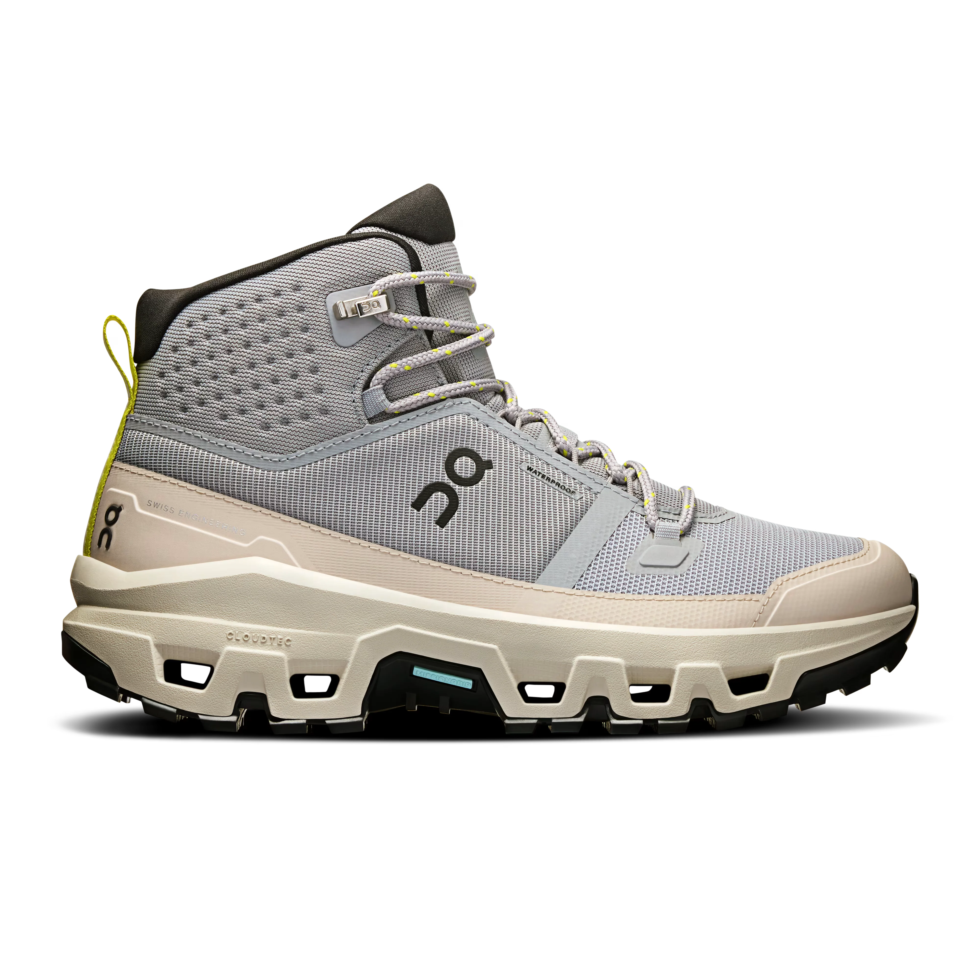 Women's On Cloudrock Mid WP, Alloy/Ice, 9 B Medium
