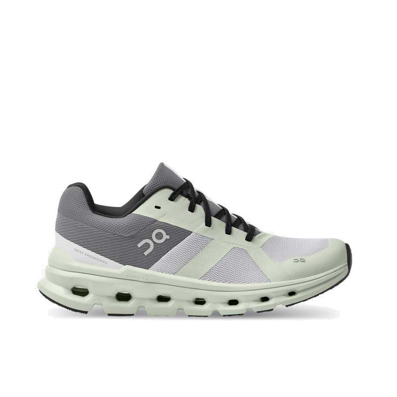 Women's On Cloudrunner, Frost/Aloe, 9.5 B Medium
