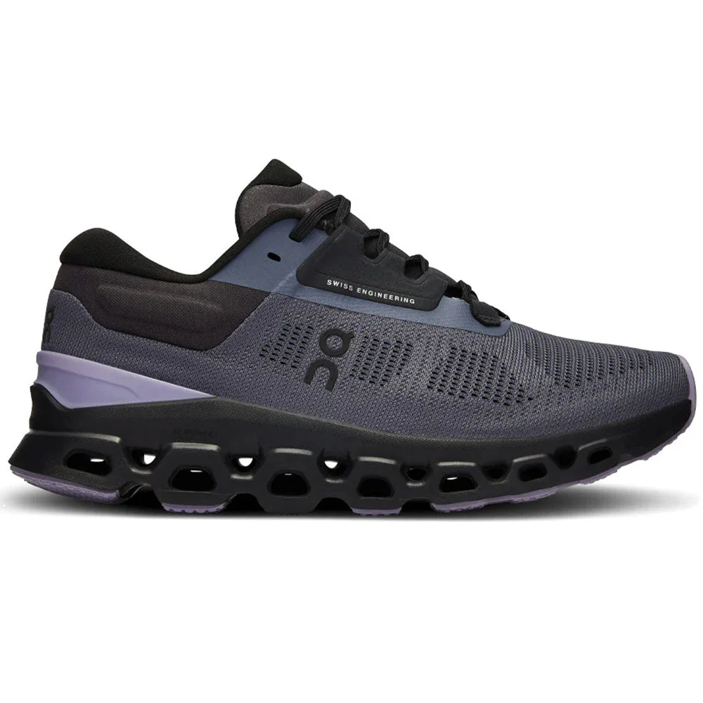 Women's On Cloudstratus 3, Metal/Wisteria, 10.5 B Medium