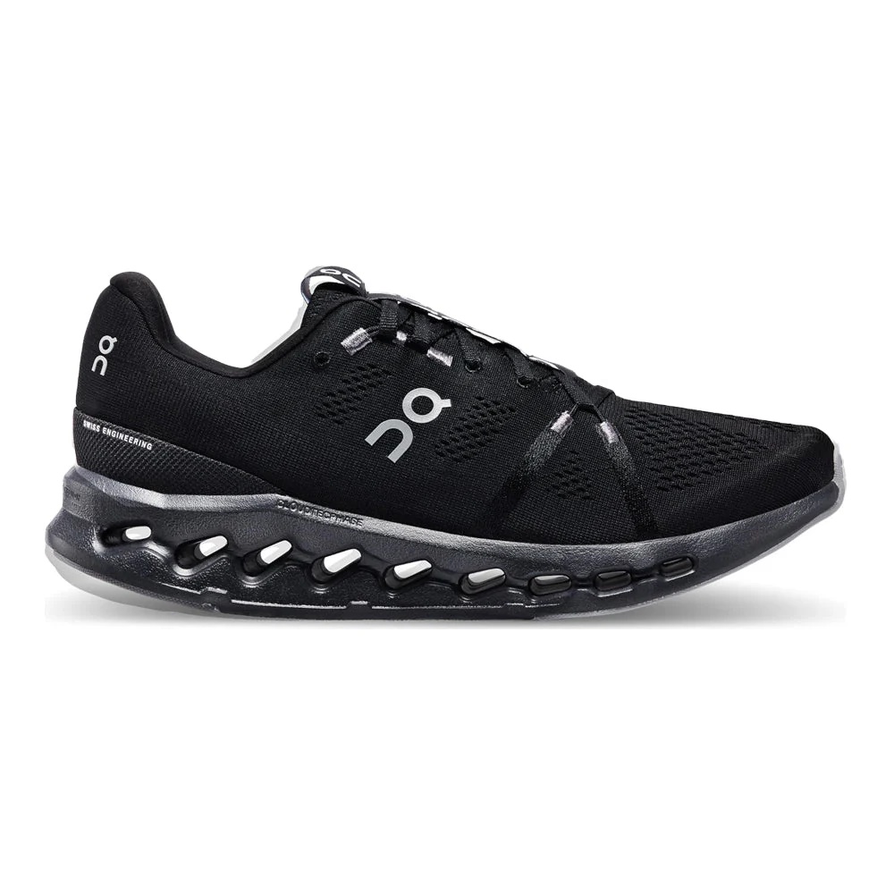 Women's On Cloudsurfer, All Black, 5 B Medium