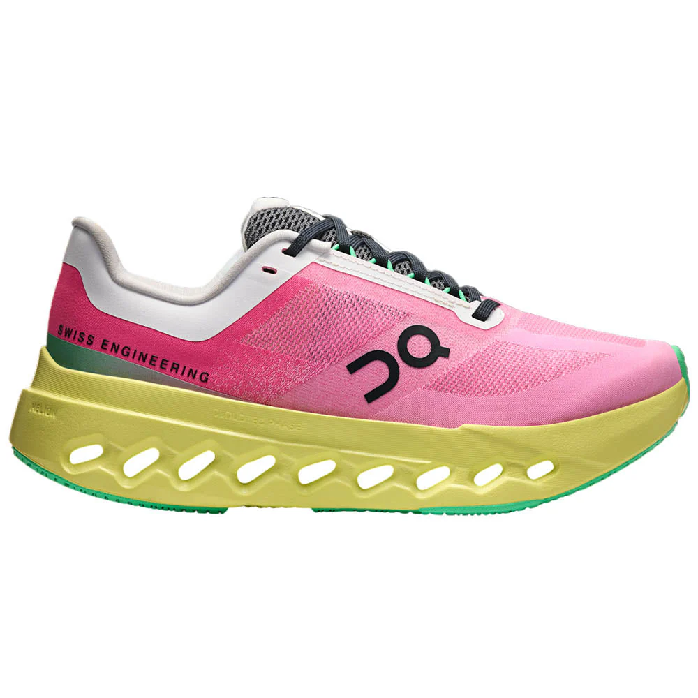 Women's On Cloudsurfer Next, Pink/Limelight, 6.5 B Medium
