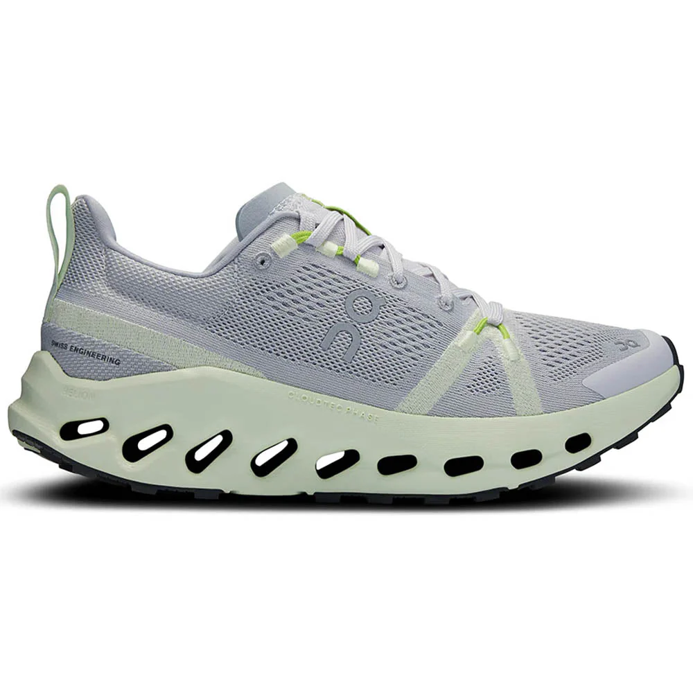 Women's On Cloudsurfer Trail, Frost/Lima, 6.5 B Medium