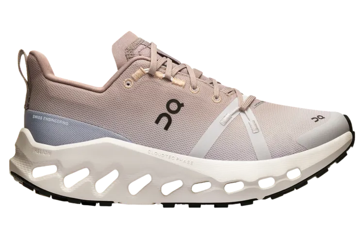 Women's On Cloudsurfer Trail Waterproof, Desert/Wolf, 7.5 B Medium