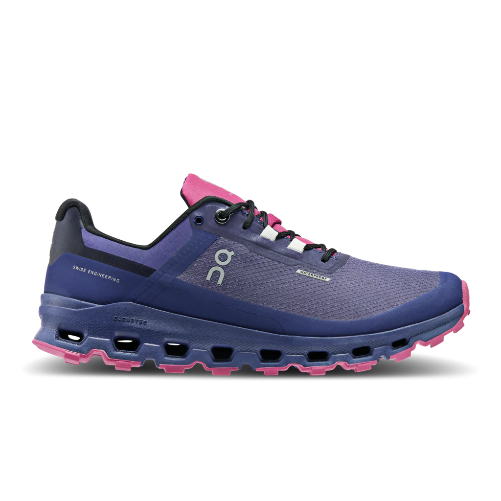 Women's On Cloudvista Waterproof, Flint/Acai, 8.5 B Medium