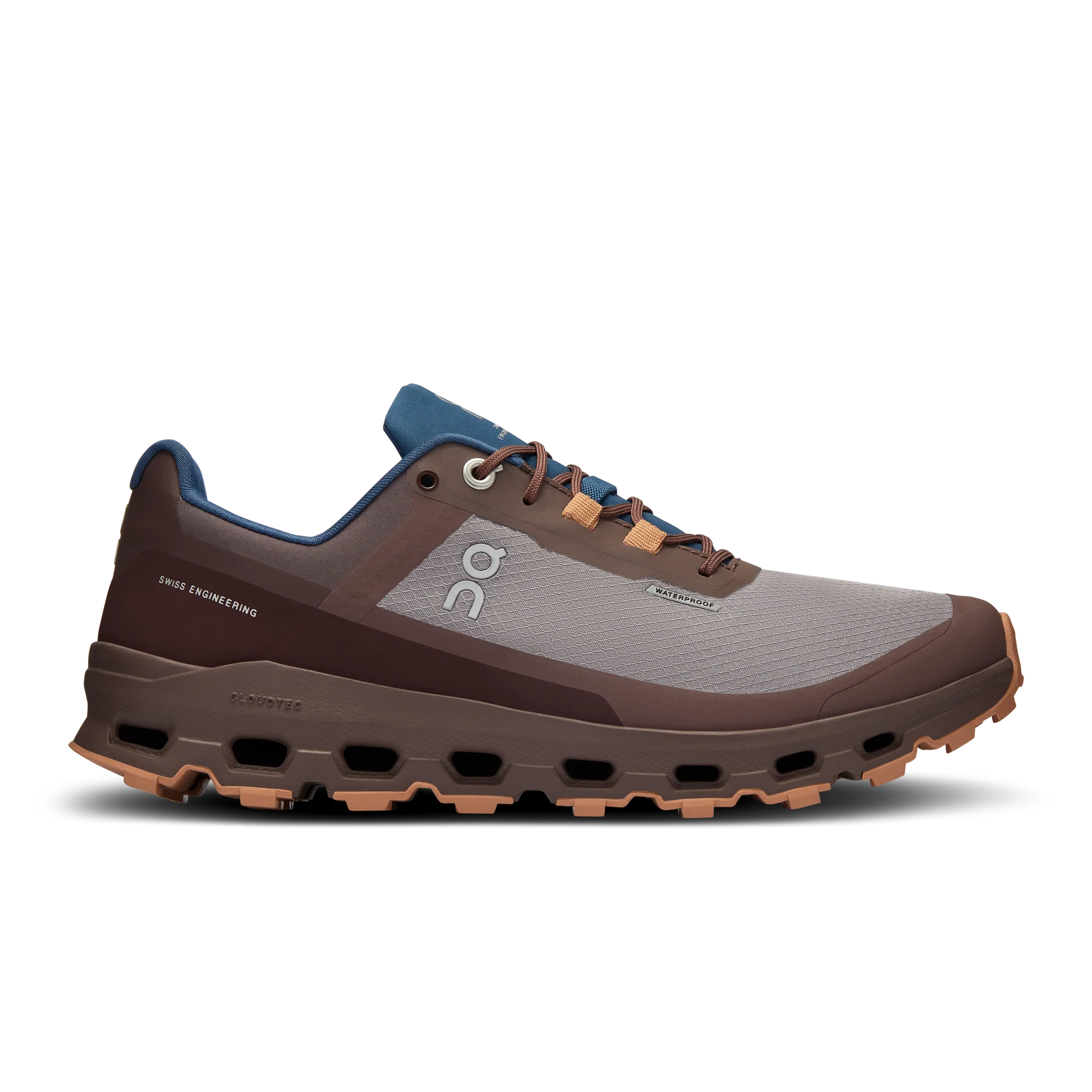 Women's On Cloudvista Waterproof, Zinc/Grape, 8.5 B Medium
